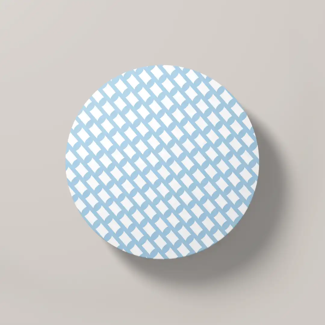 Sky Blue Color Set Of Six Round Tea Coaster - Image 2