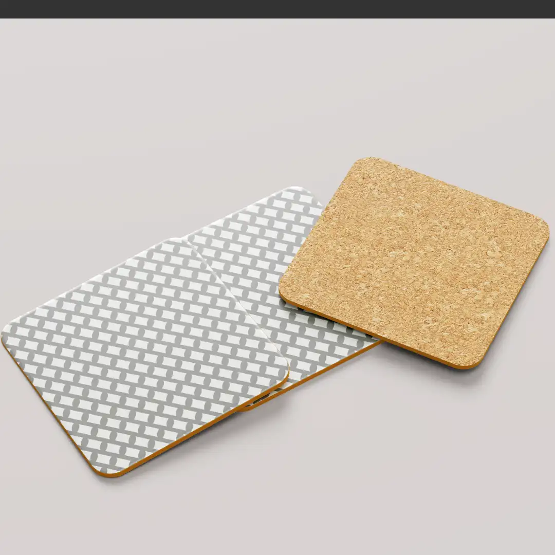 Grey Color Set Of Six Square Tea Coaster - Image 4