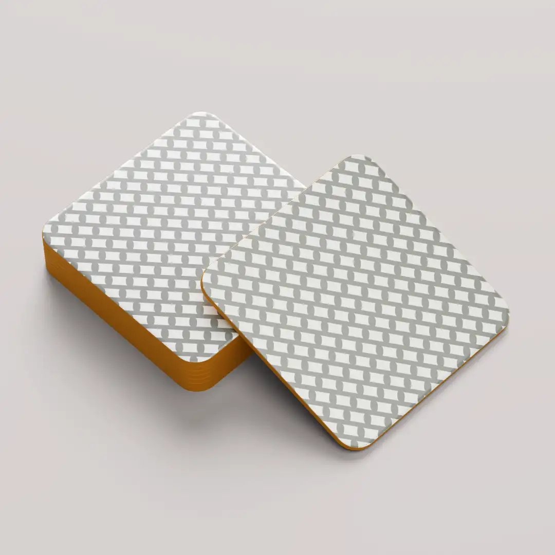Grey Color Set Of Six Square Tea Coaster - Image 5