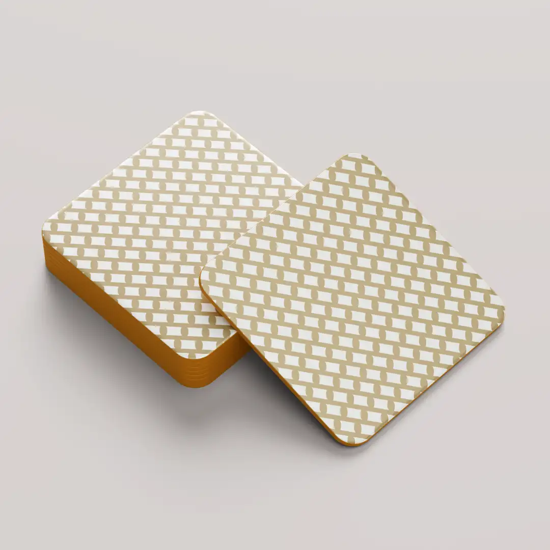 Mud Color Set Of Six Square Tea Coaster - Image 5