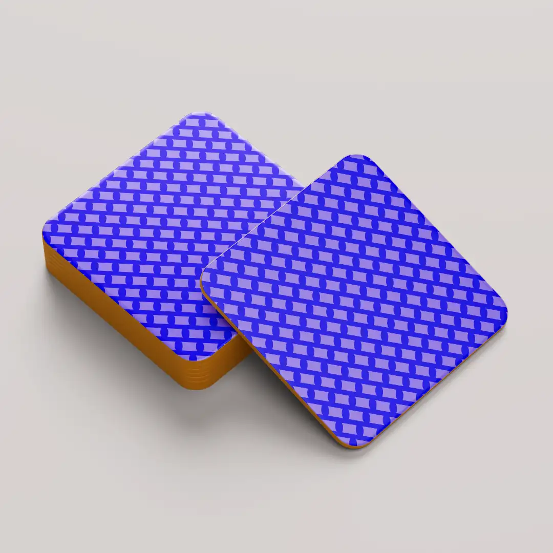Purple Color Set Of Six Square Tea Coaster - Image 5