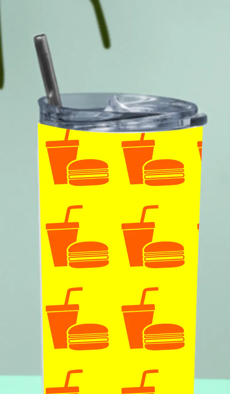 Fast Food Stainless Steel Tumbler Bottle With Straw And Leak Proof Lid - Image 3