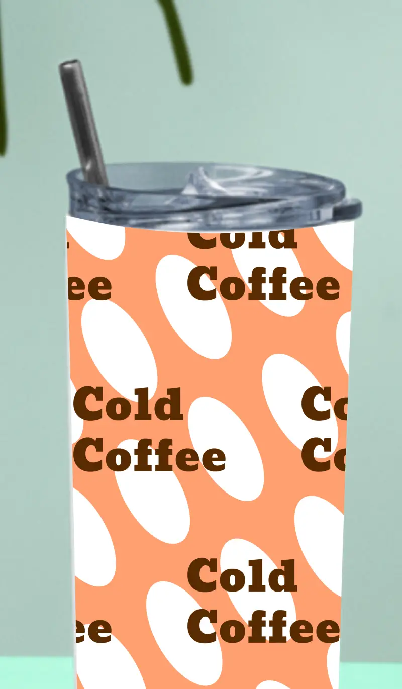 Cold Coffee Stainless Steel Tumbler Bottle With Straw And Leak Proof Lid - Image 3