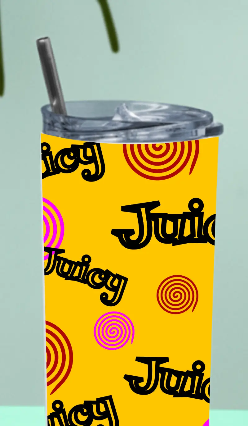 Juicy Stainless Steel Tumbler Bottle With Straw And Leak Proof Lid - Image 3