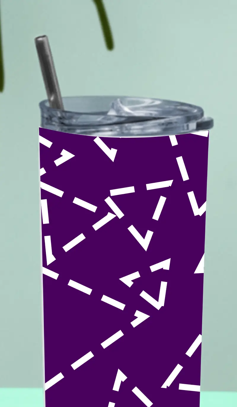 Simple Purple Stainless Steel Tumbler Bottle With Straw And Leak Proof Lid - Image 3