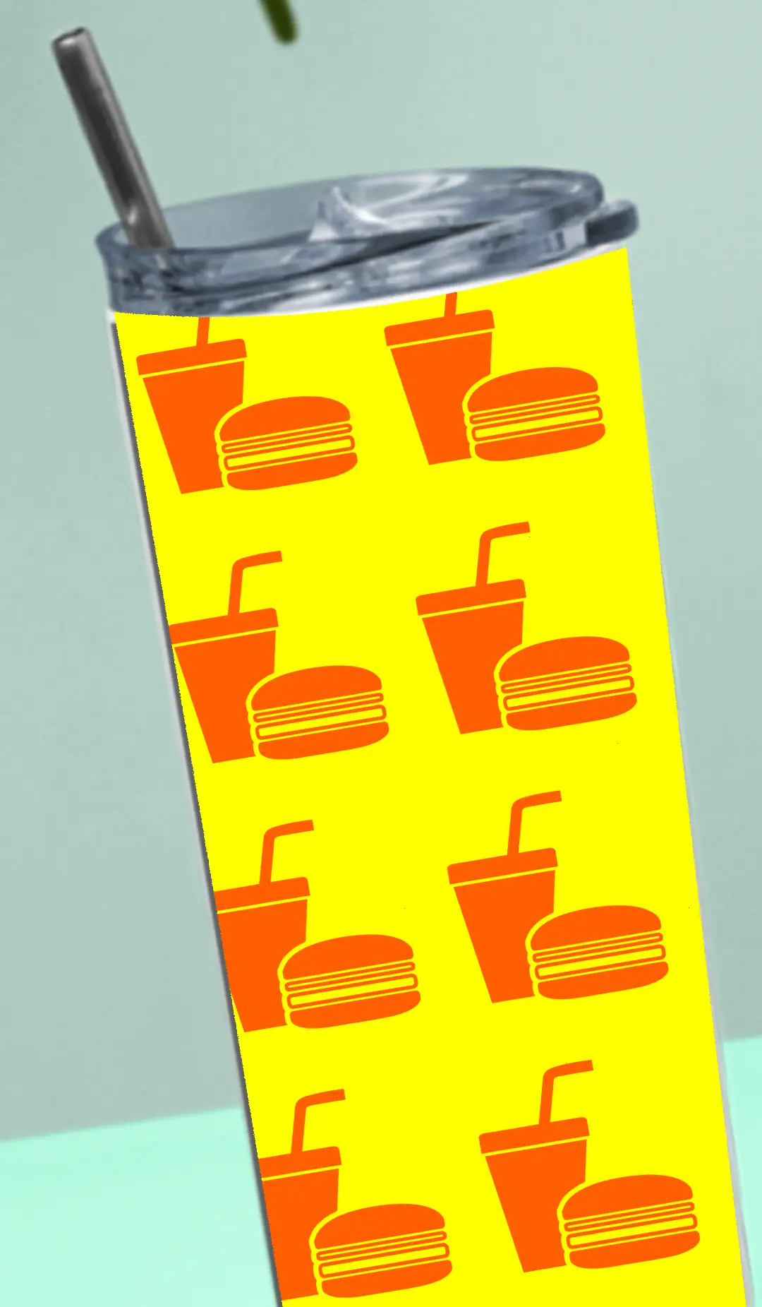 Fast Food Stainless Steel Tumbler Bottle With Straw And Leak Proof Lid - Image 4