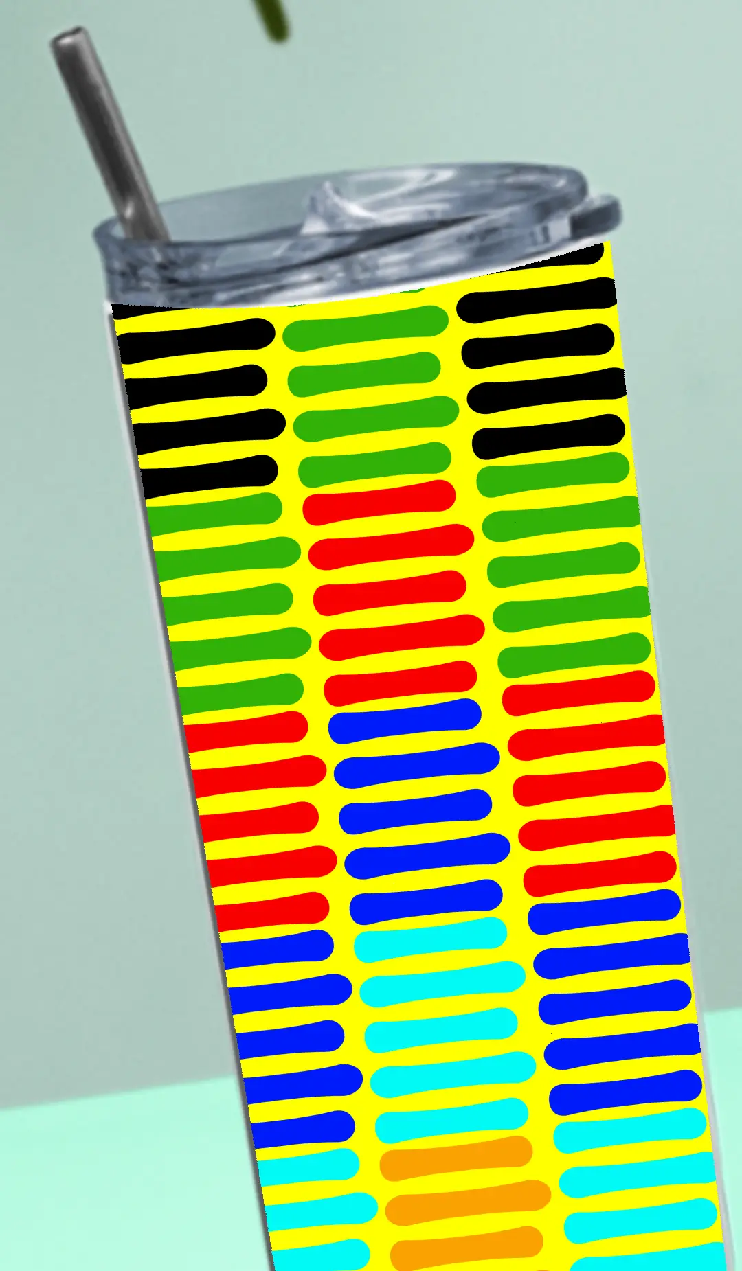 Stylish Colorful Stainless Steel Tumbler Bottle With Straw And Leak Proof Lid - Image 4