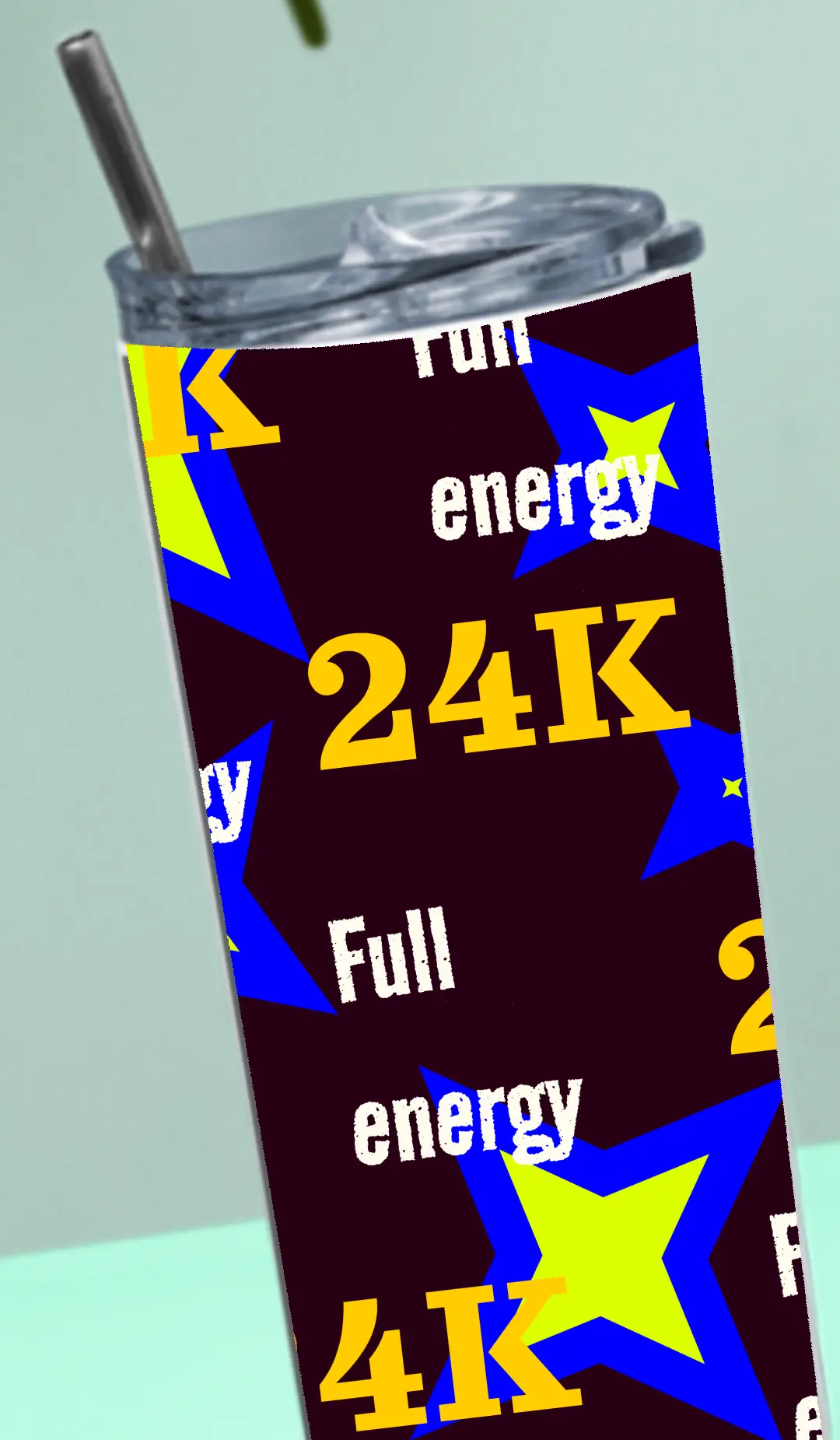 24K Full Energy Stainless Steel Tumbler Bottle With Straw And Leak Proof Lid - Image 4