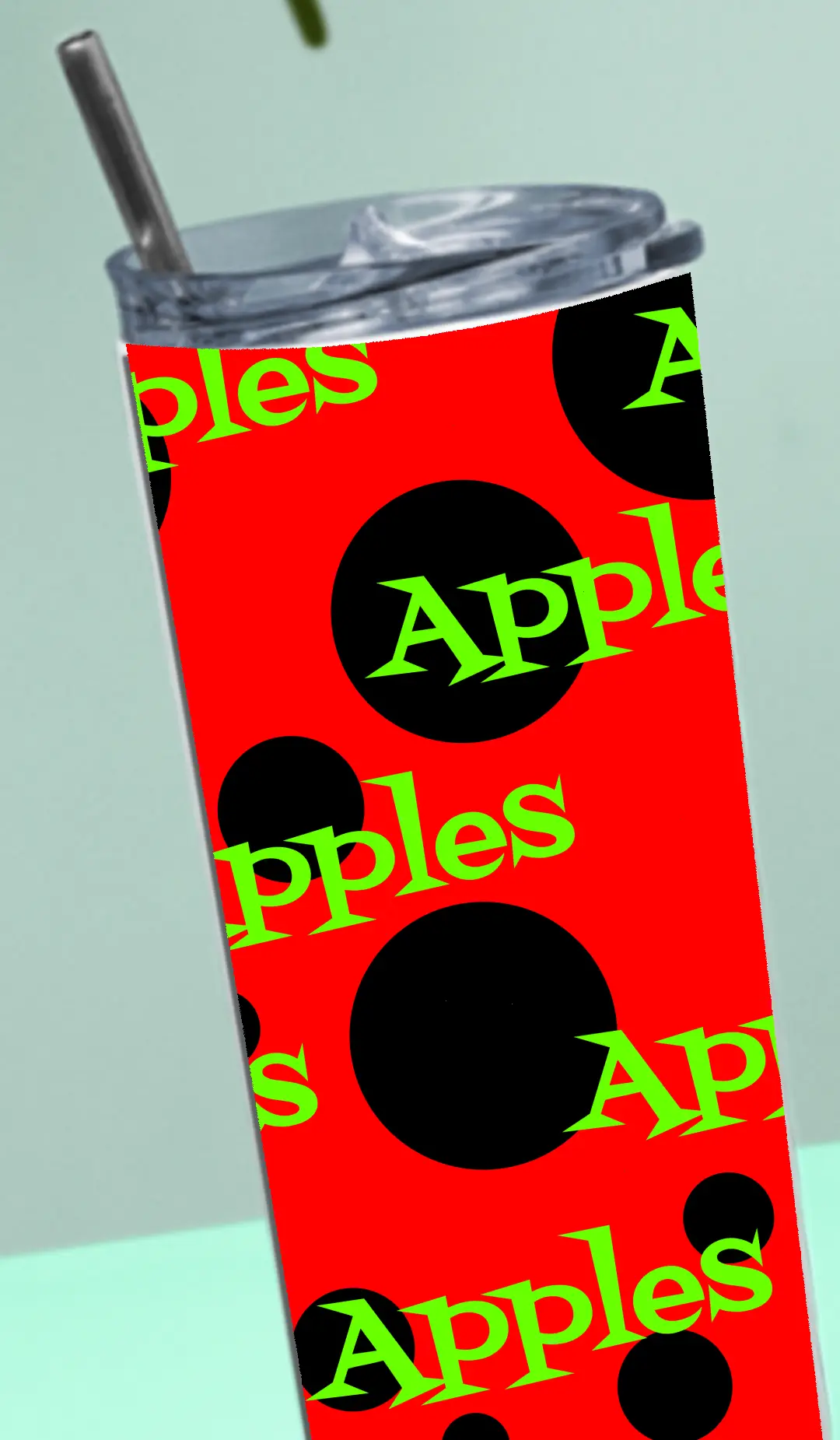 Apples Stainless Steel Tumbler Bottle With Straw And Leak Proof Lid - Image 4