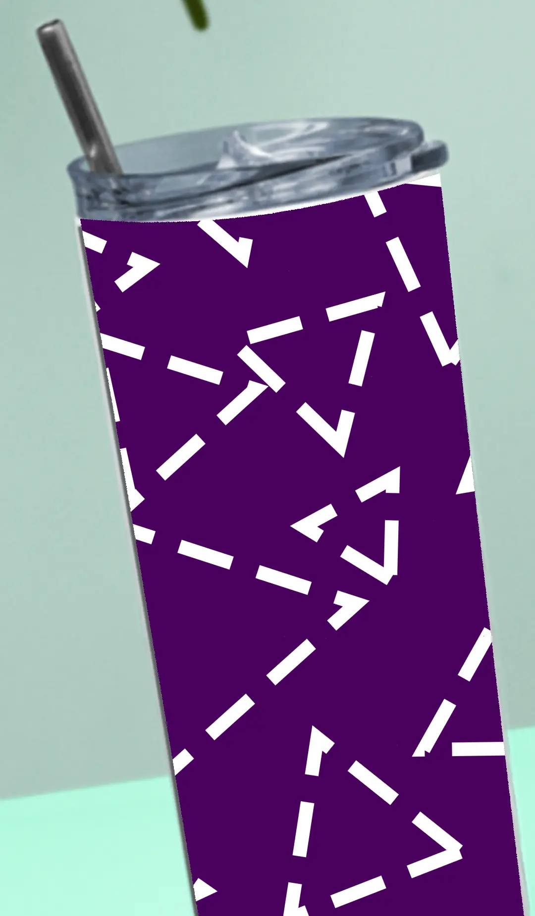 Simple Purple Stainless Steel Tumbler Bottle With Straw And Leak Proof Lid - Image 4