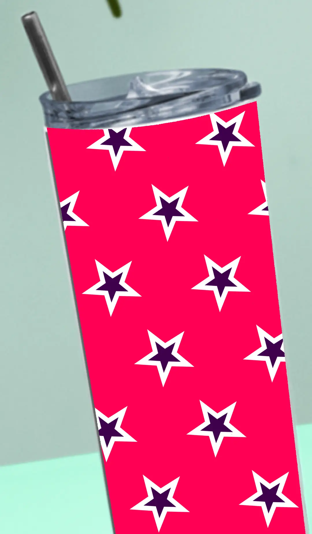 Stars Stainless Steel Tumbler Bottle With Straw And Leak Proof Lid - Image 4