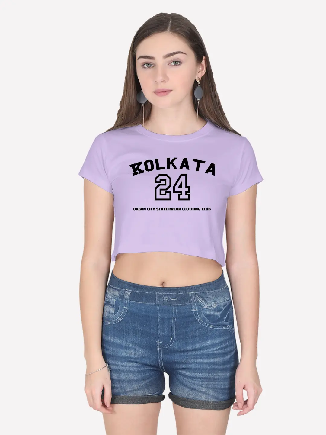 Kolkata Urban City Streetwear Cotton Crop Top - Image 2