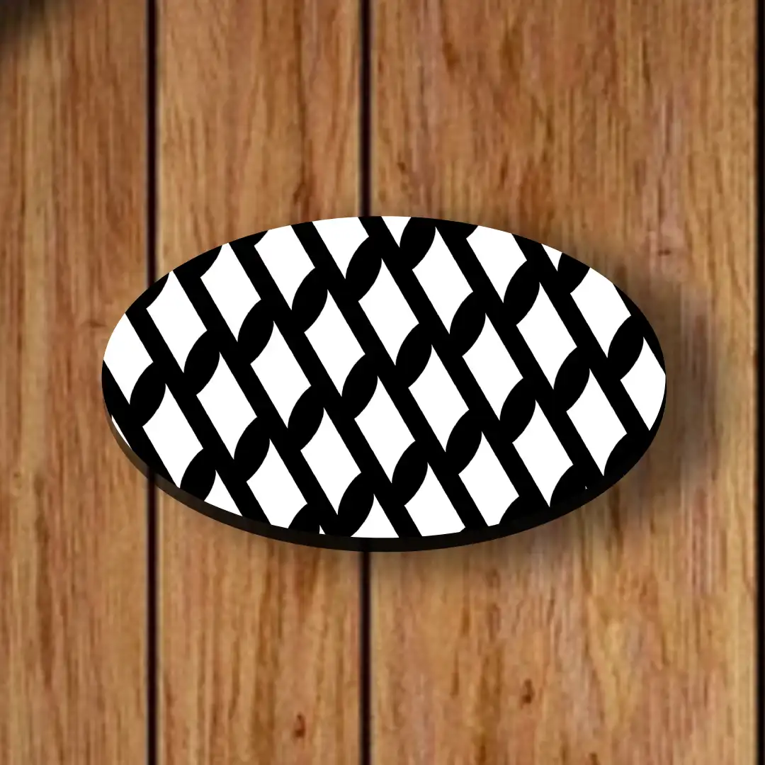 Black White Round Mouse Mat - Image 2