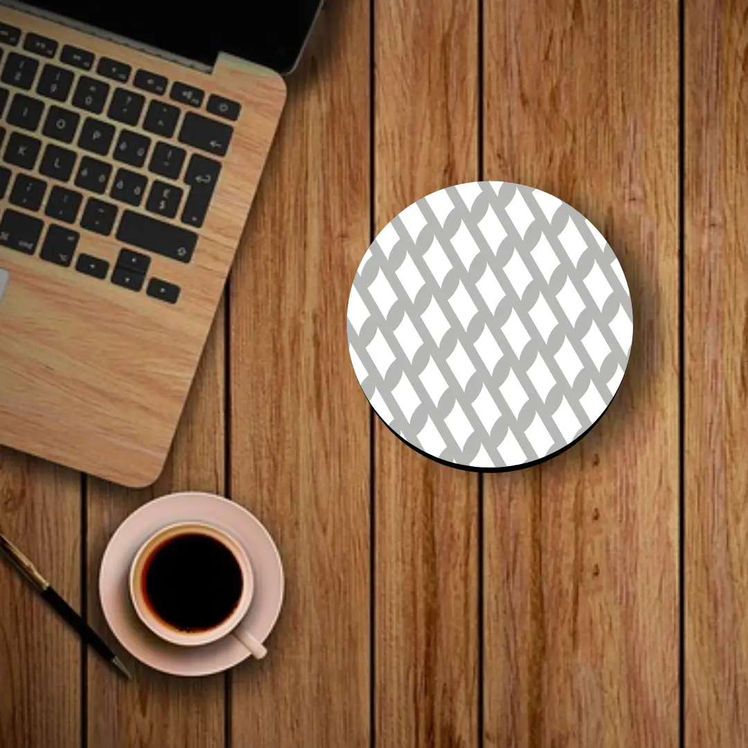 Grey Round Mouse Mat