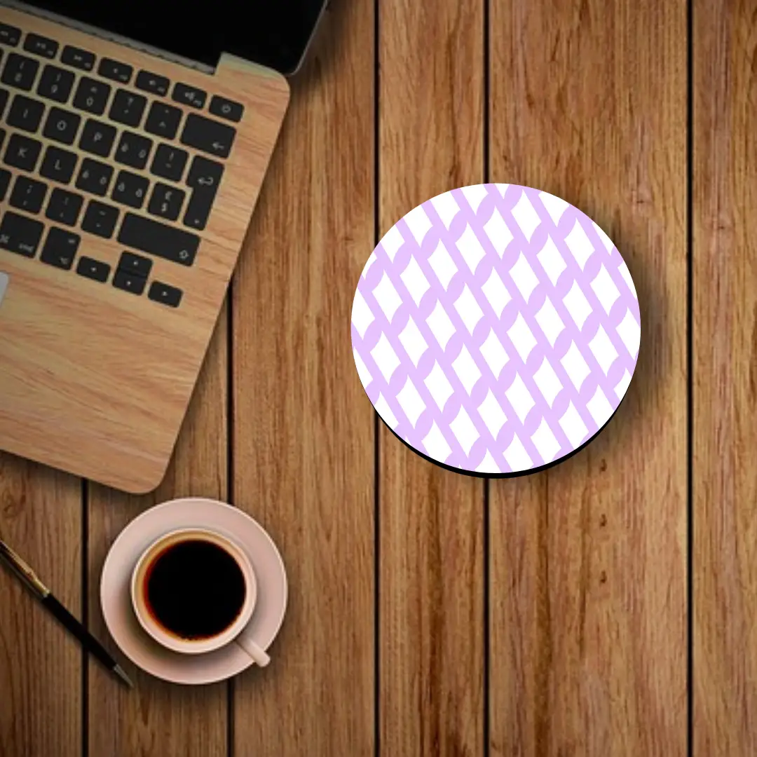Pink Round Mouse Mat