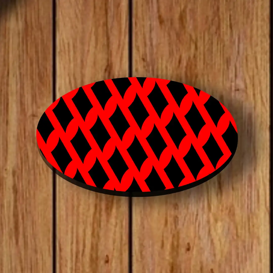 Red Black Round Mouse Mat - Image 2