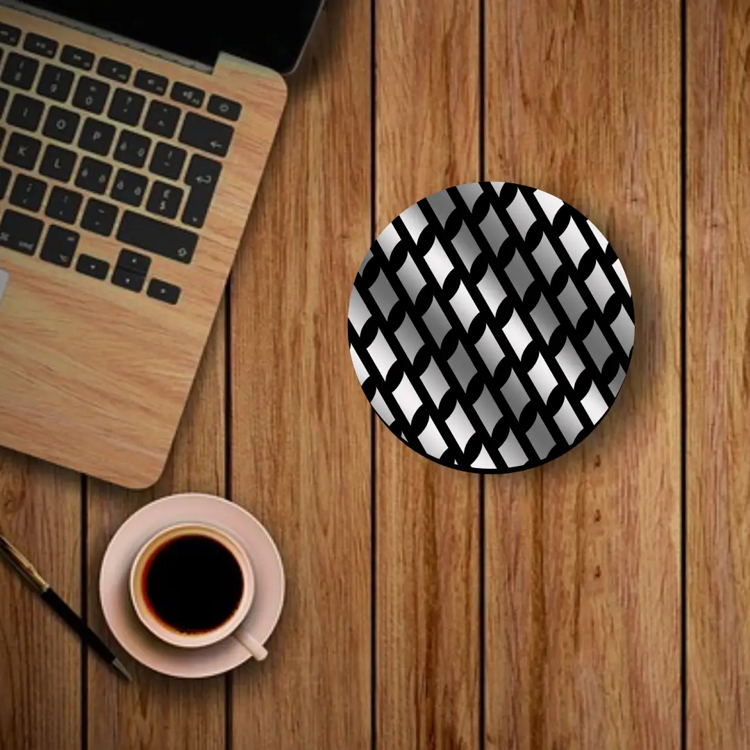 Silver Color Round Mouse Mat