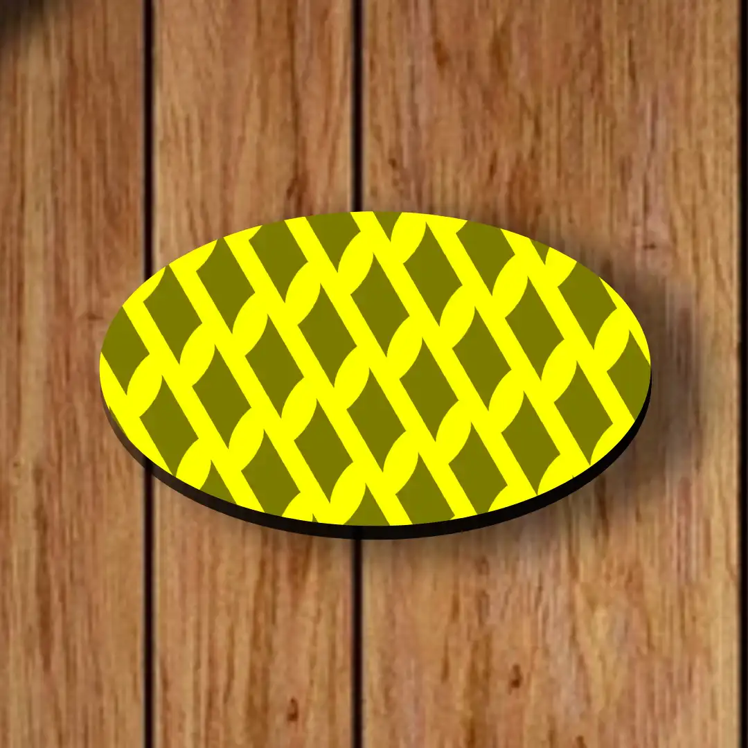 Yellow Mehandi Round Mouse Mat - Image 2