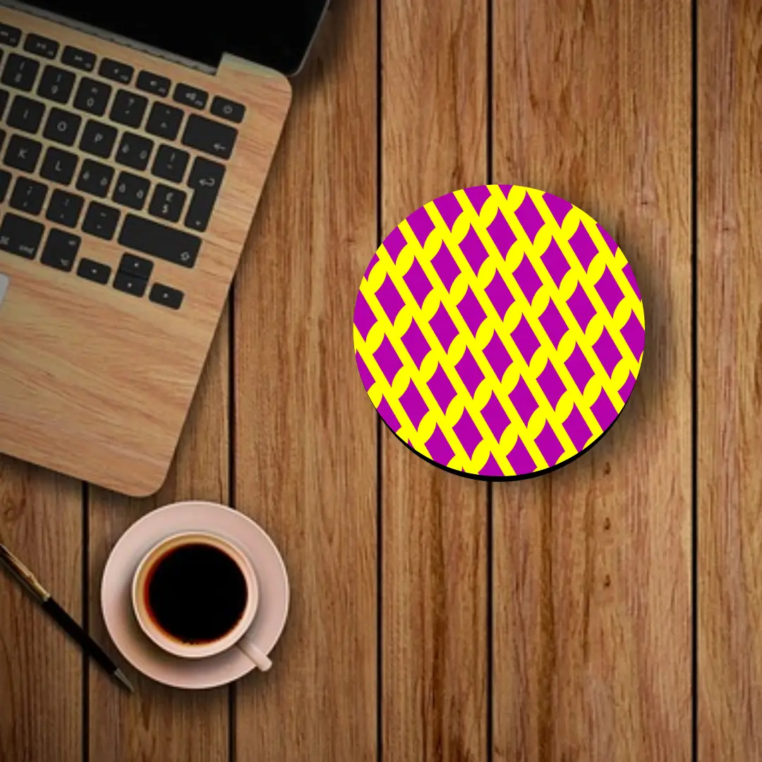 Yellow Rani Round Mouse Mat