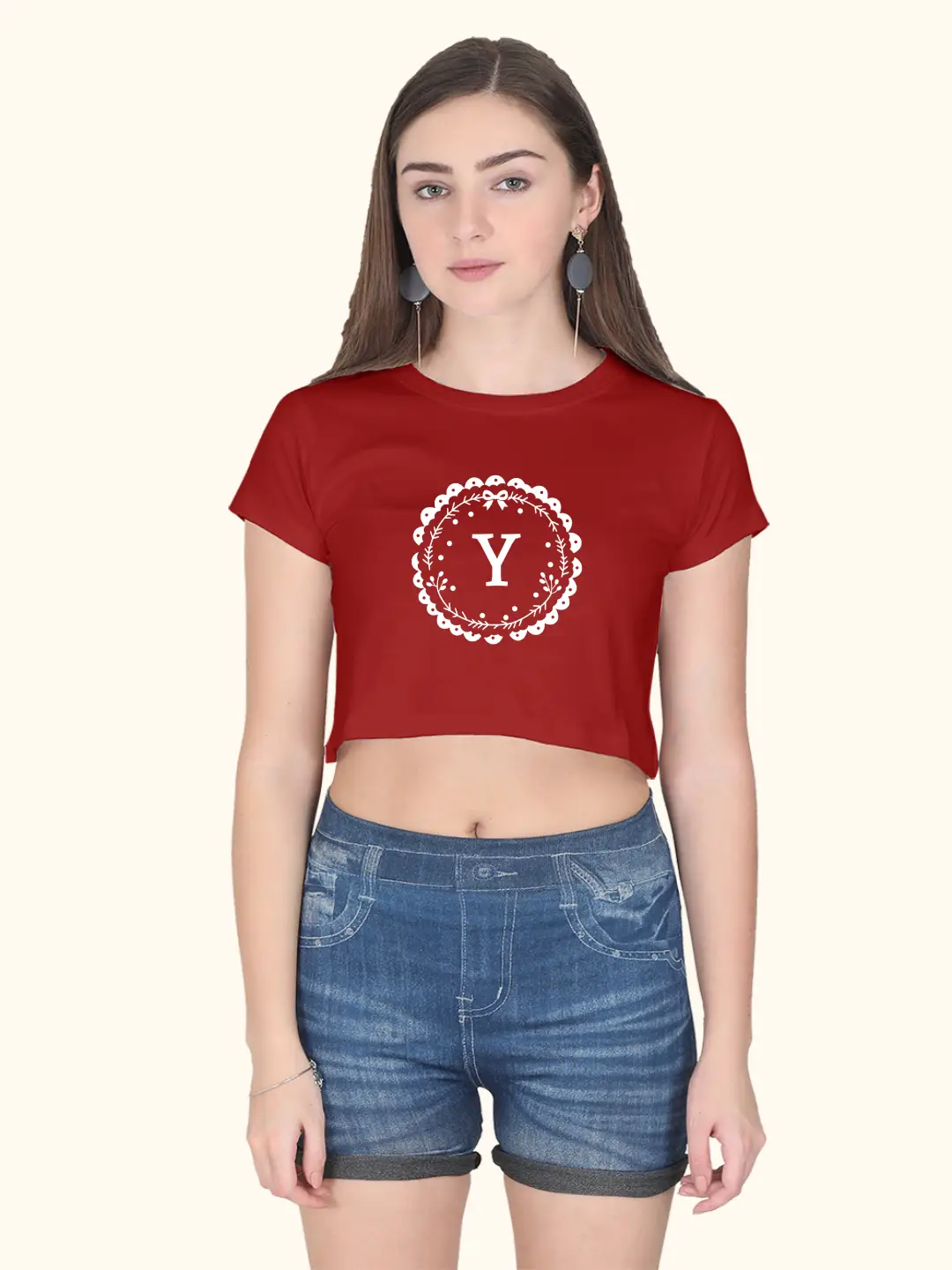 Y Alphabet Cotton Crop Top - Image 6