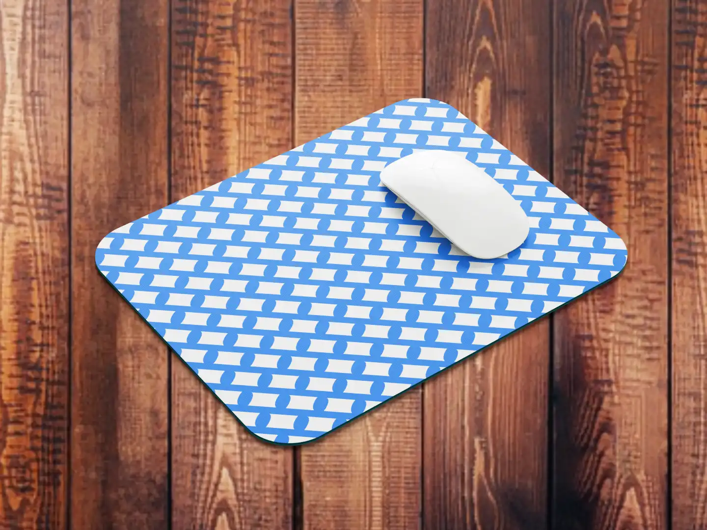 Blue Square Mouse Mat