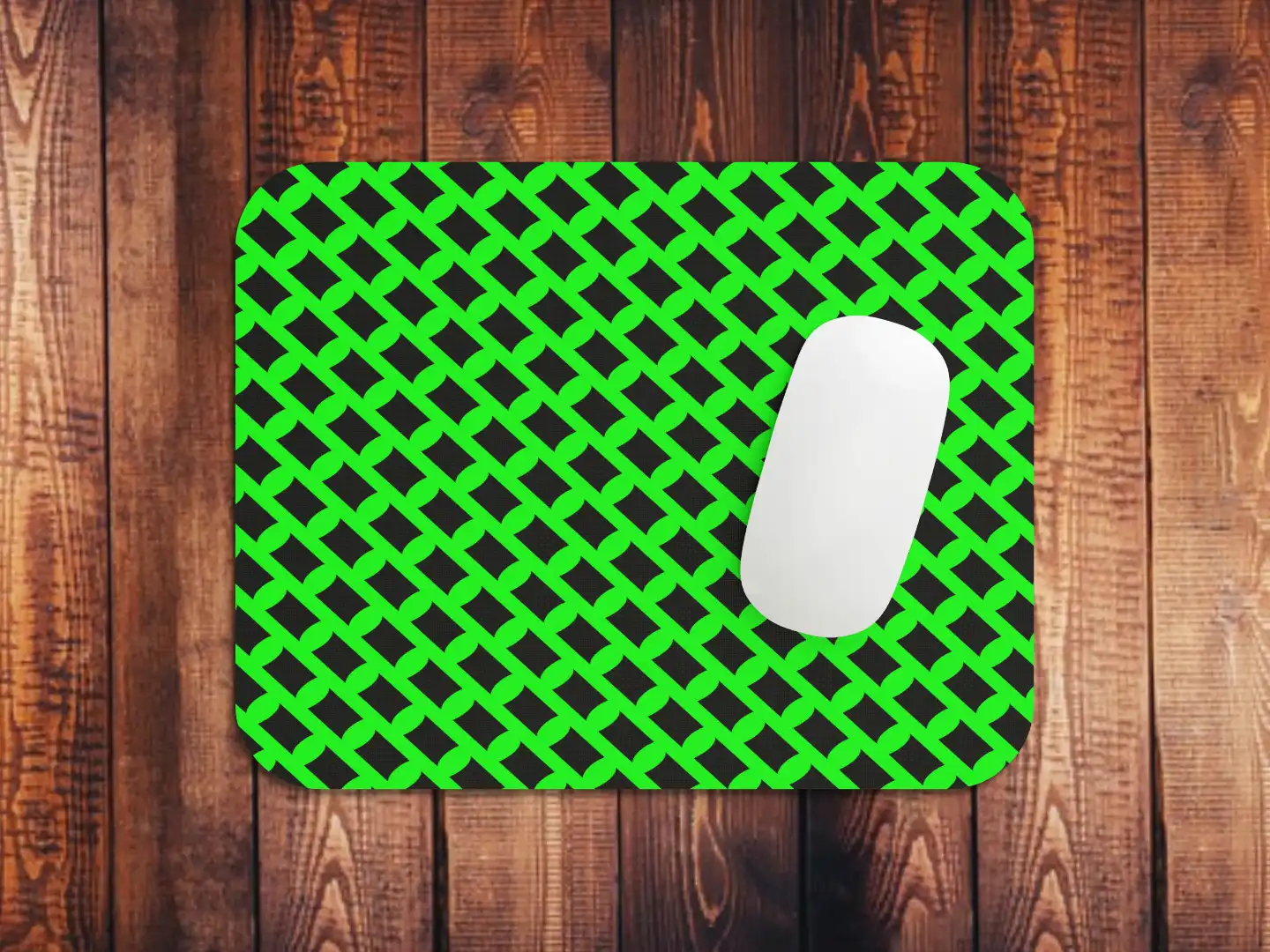 Green Black Square Mouse Mat - Image 2