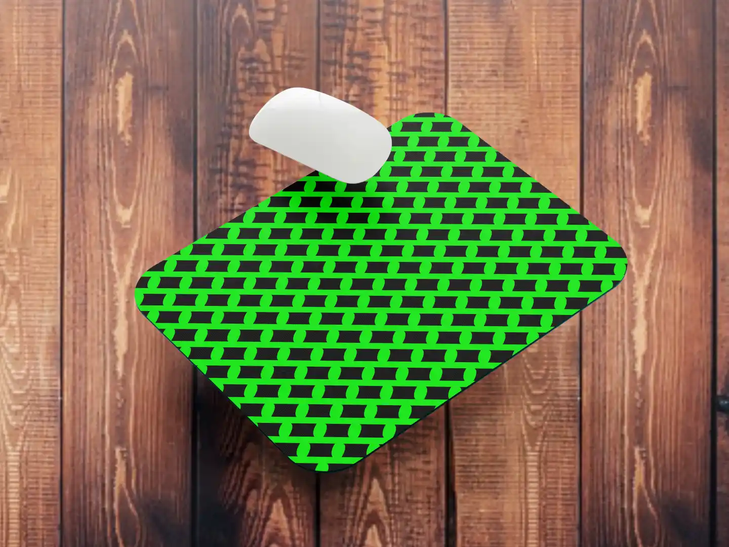 Green Black Square Mouse Mat - Image 3