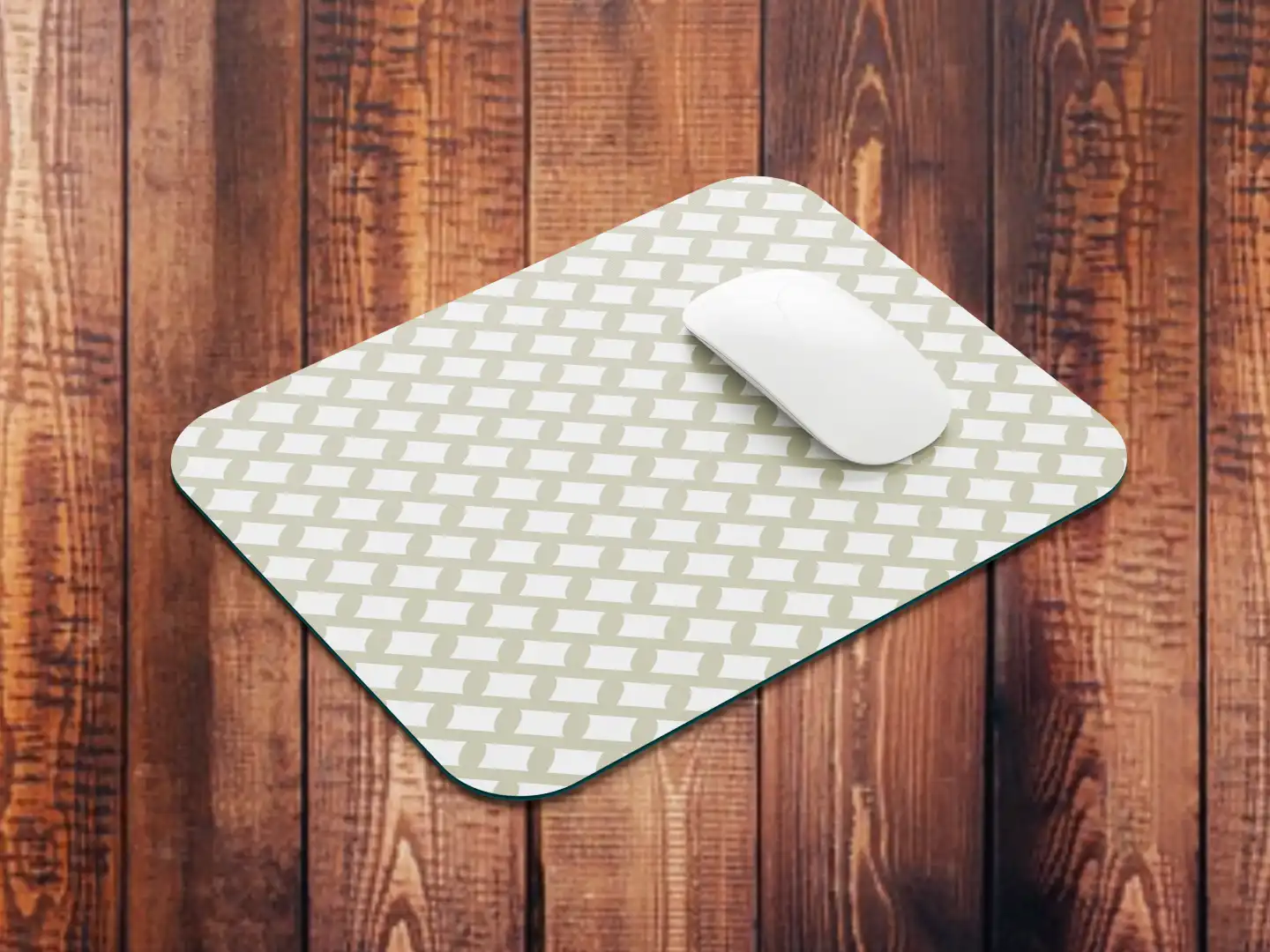 Green Teal Square Mouse Mat
