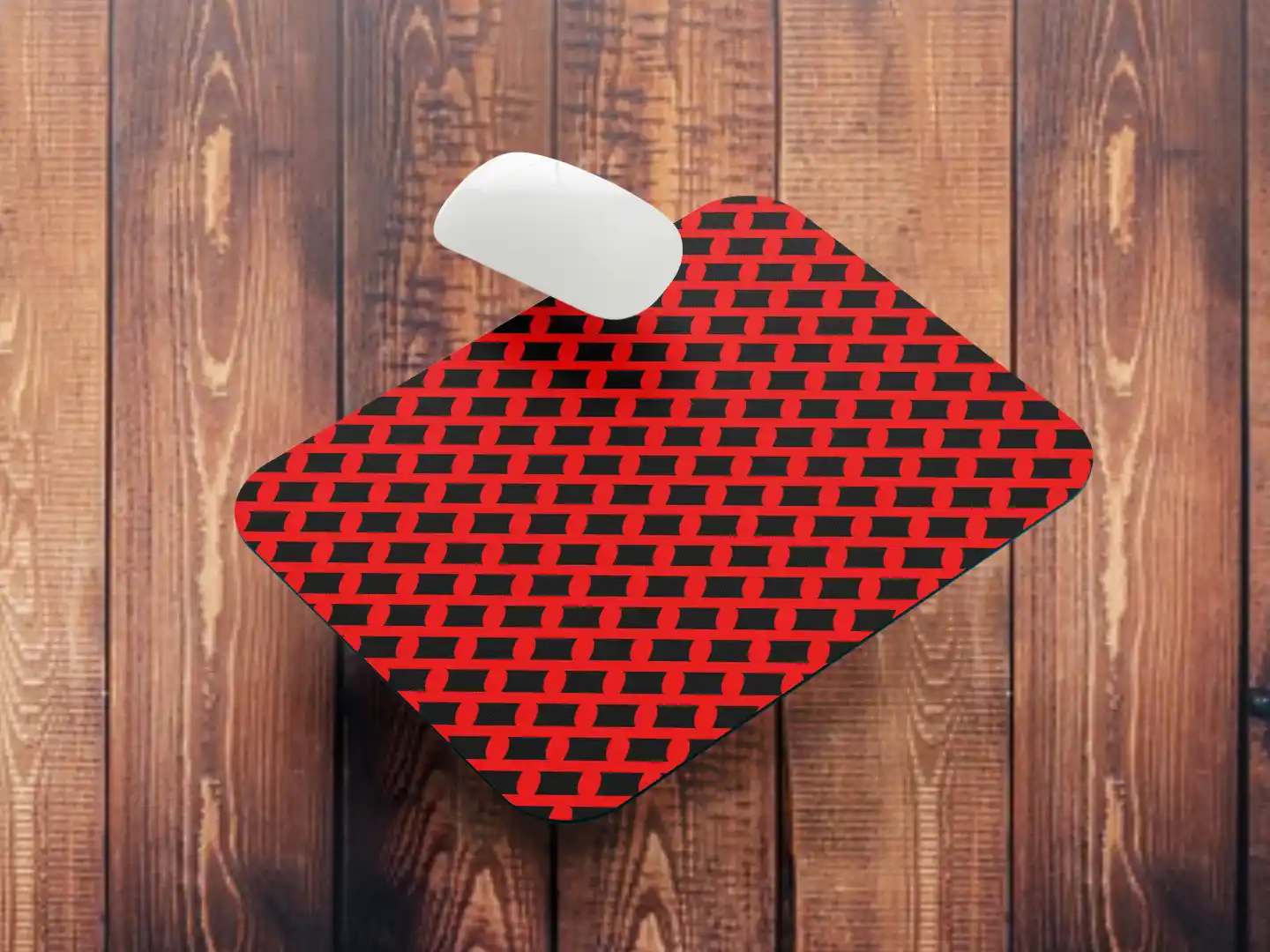 Red Black Square Mouse Mat - Image 3