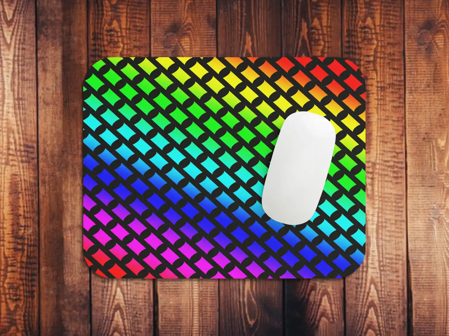 Rainbow Square Mouse Mat - Image 2
