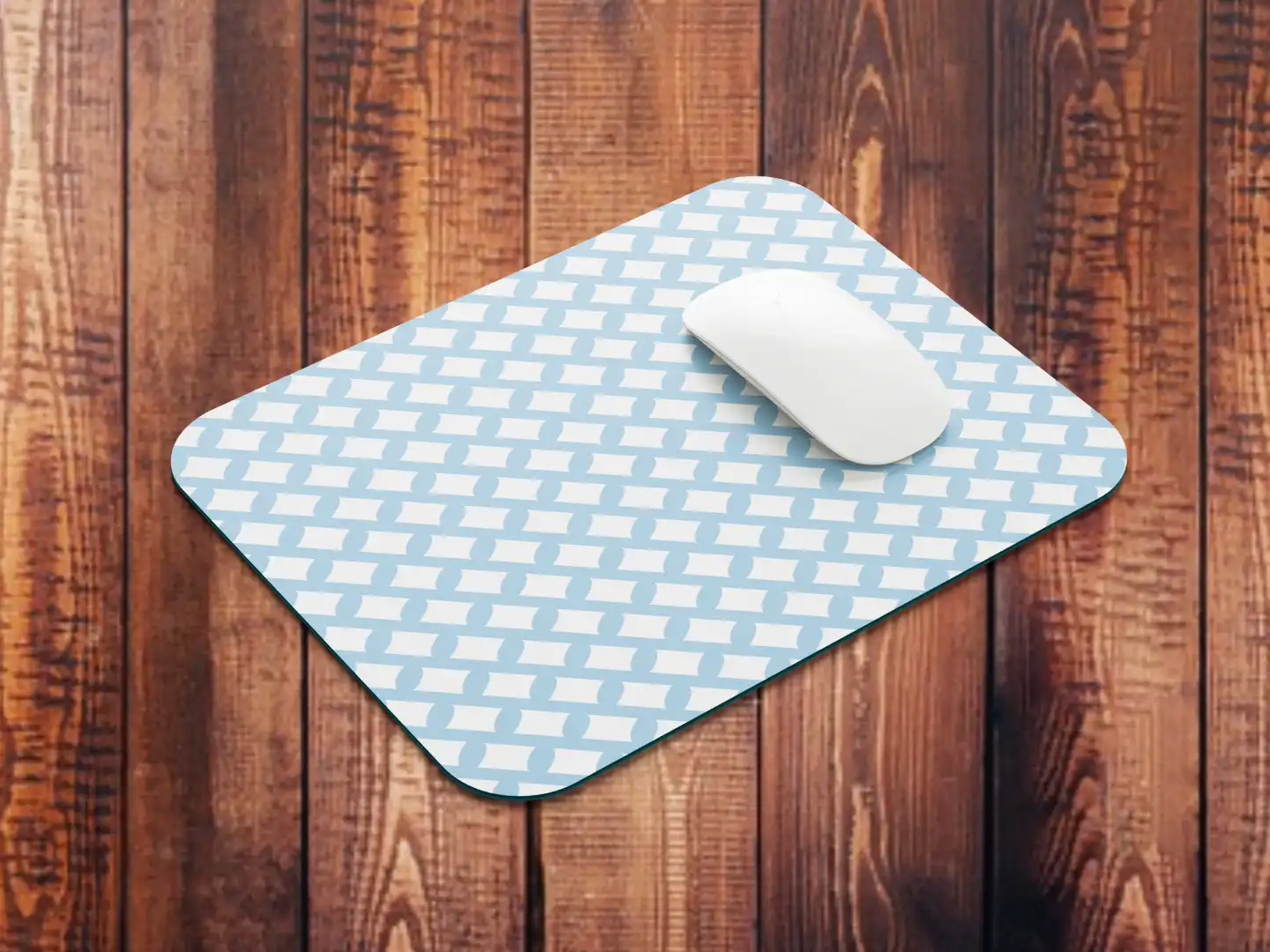 Sky Blue Square Mouse Mat