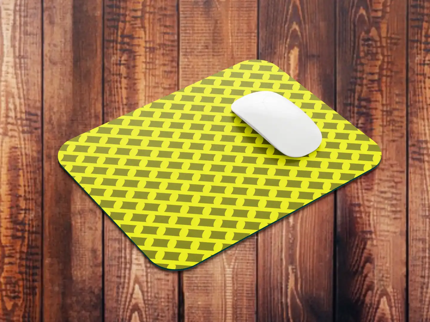 Yellow Mehandi Square Mouse Mat