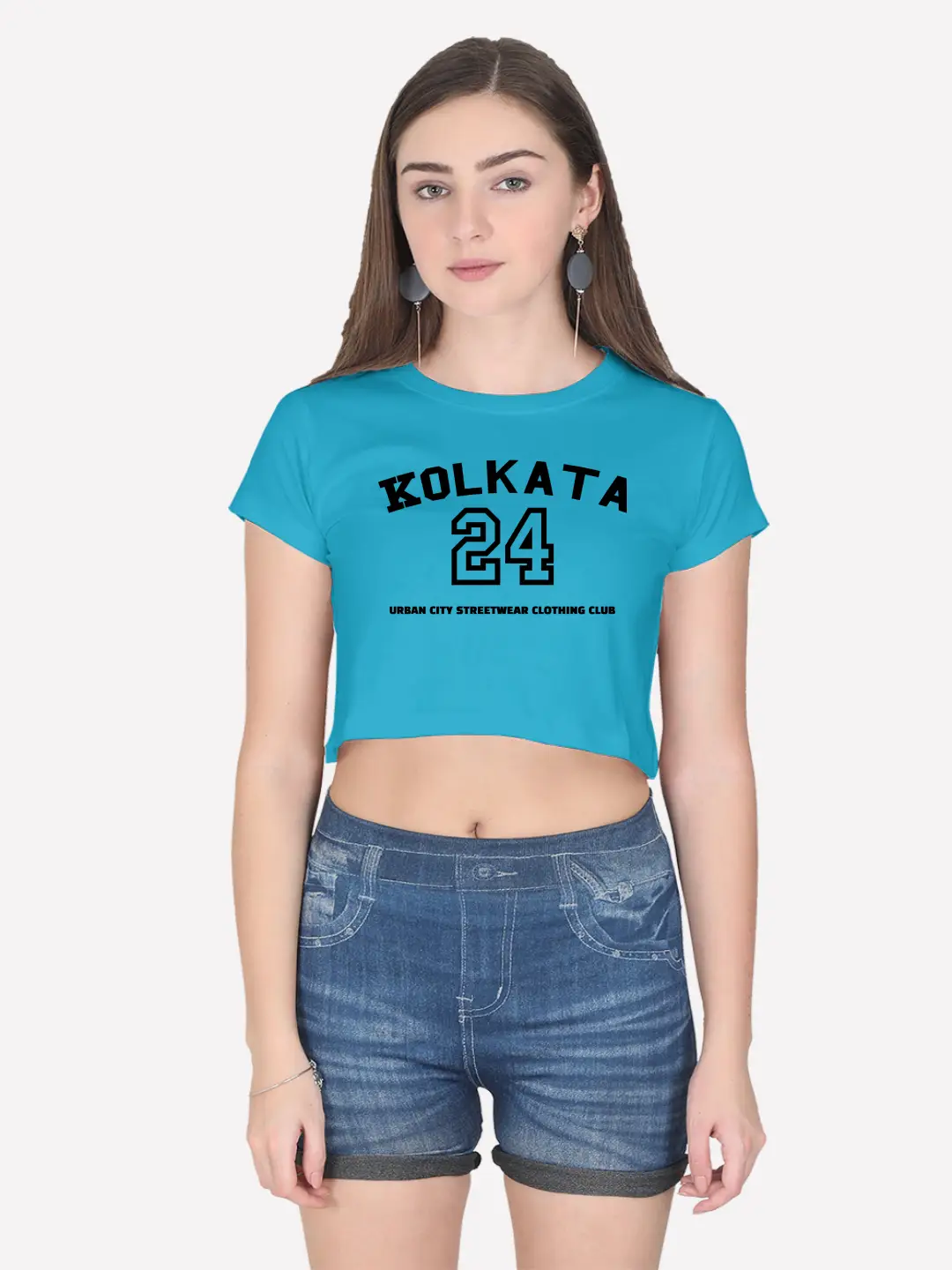 Kolkata Urban City Streetwear Cotton Crop Top - Image 6