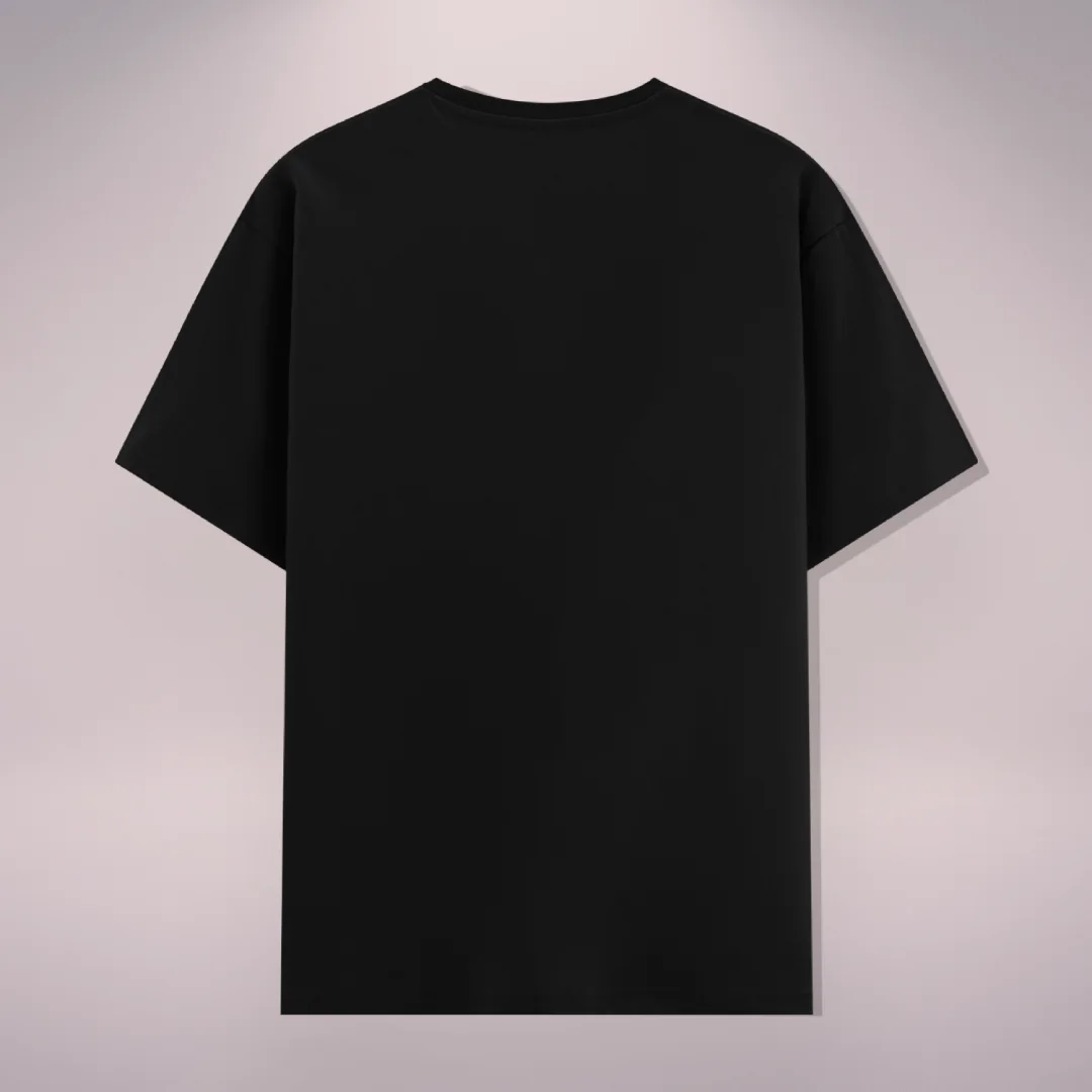 Recycle Fabric Black Poly Cotton T-shirt - Image 2