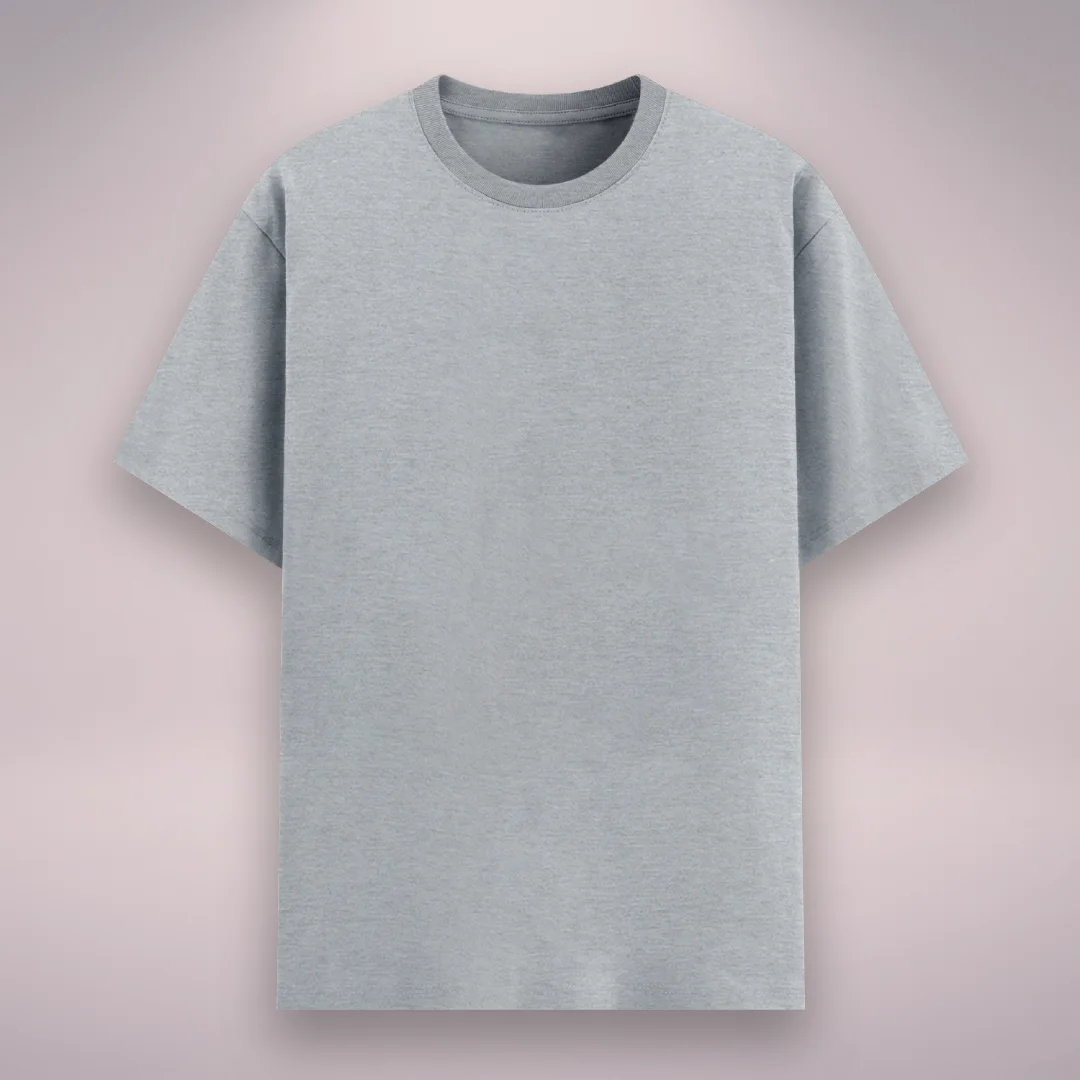 Recycle Fabric Grey Melange Poly Cotton T-shirt