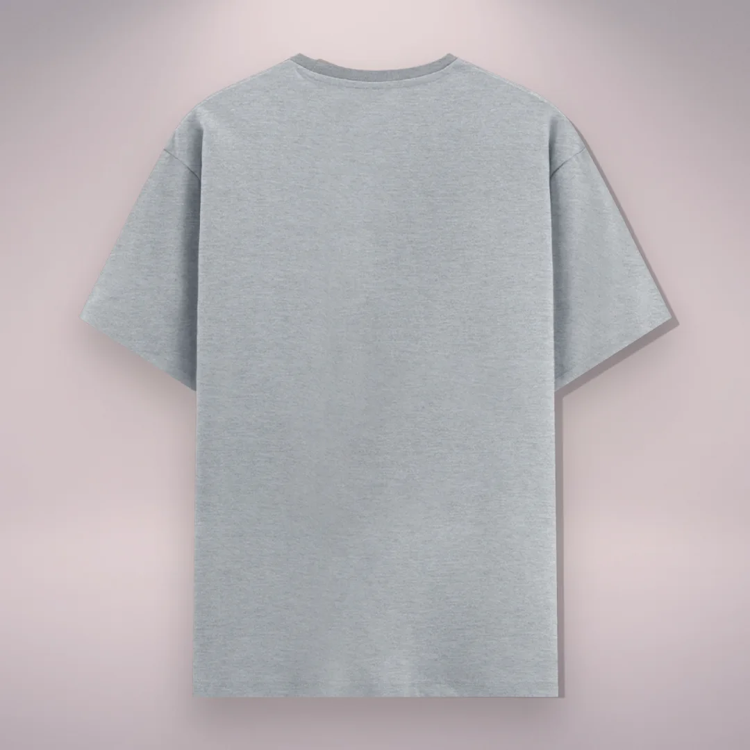 Recycle Fabric Grey Melange Poly Cotton T-shirt - Image 2