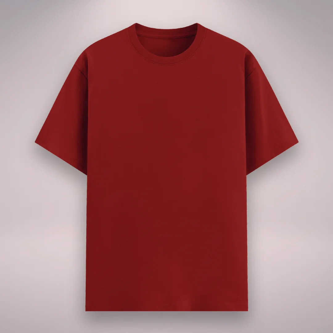 Recycle Fabric Red Poly Cotton T-shirt