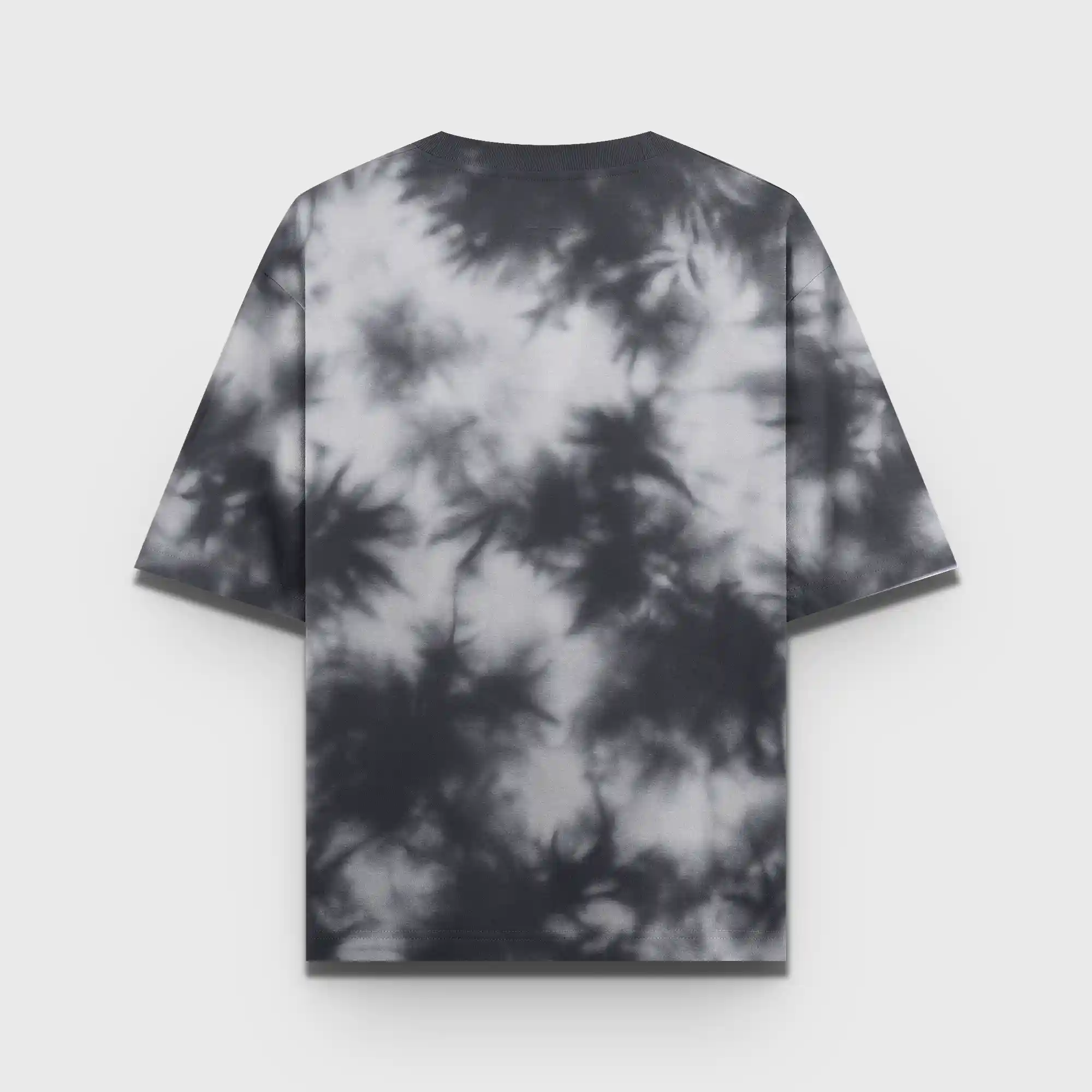 Tie Dye Black White Oversized Terry Cotton T-shirt - Image 2
