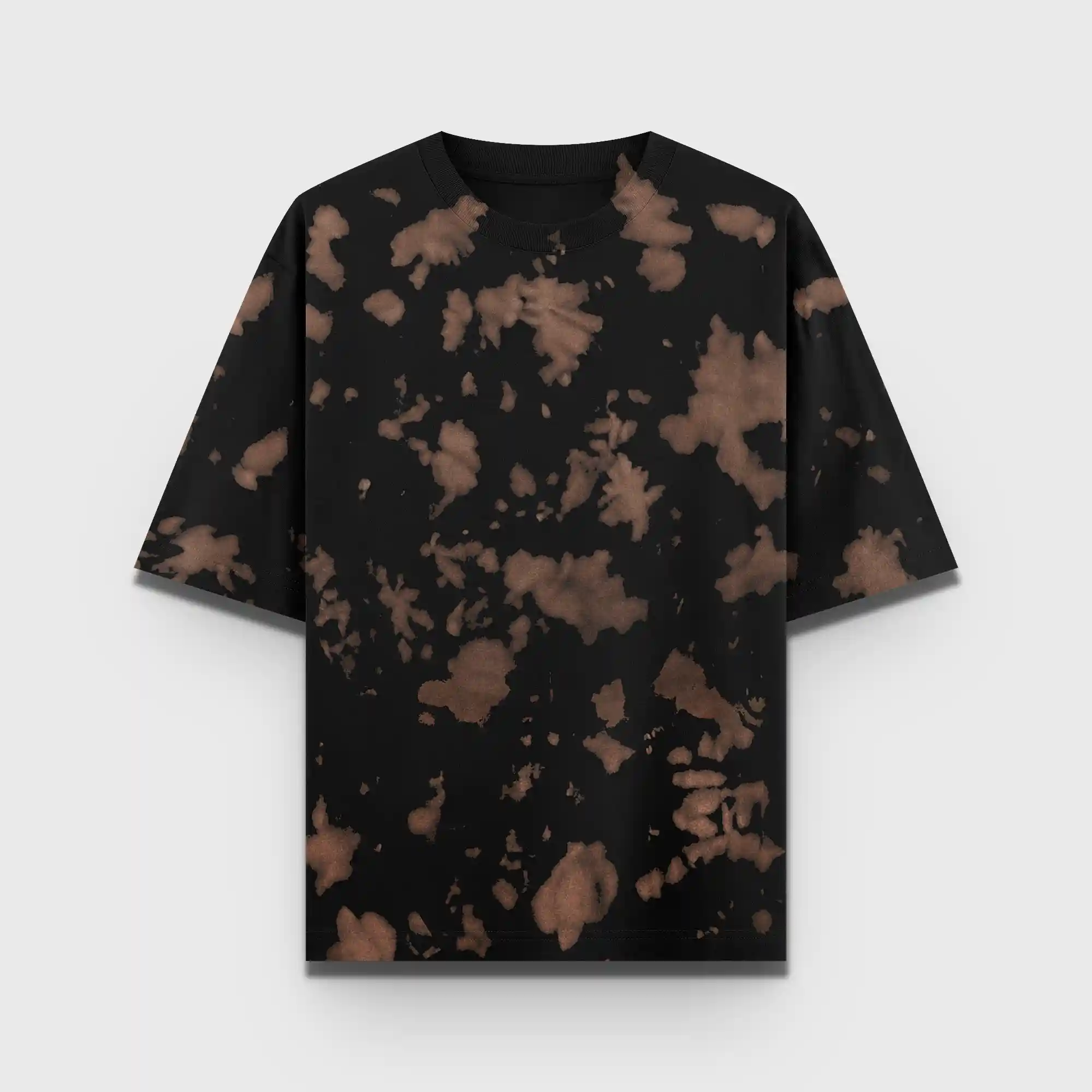 Tie Dye Brown Black Oversized Terry Cotton T-shirt