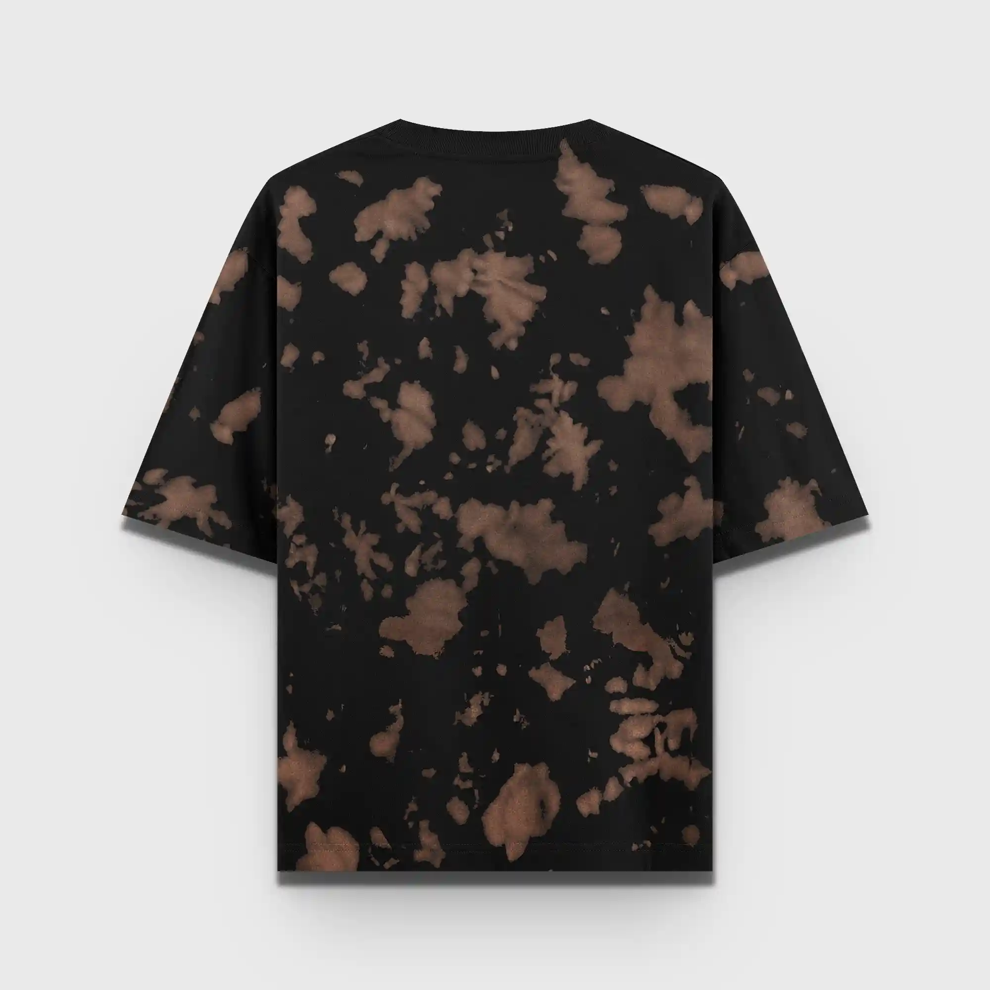 Tie Dye Brown Black Oversized Terry Cotton T-shirt - Image 2