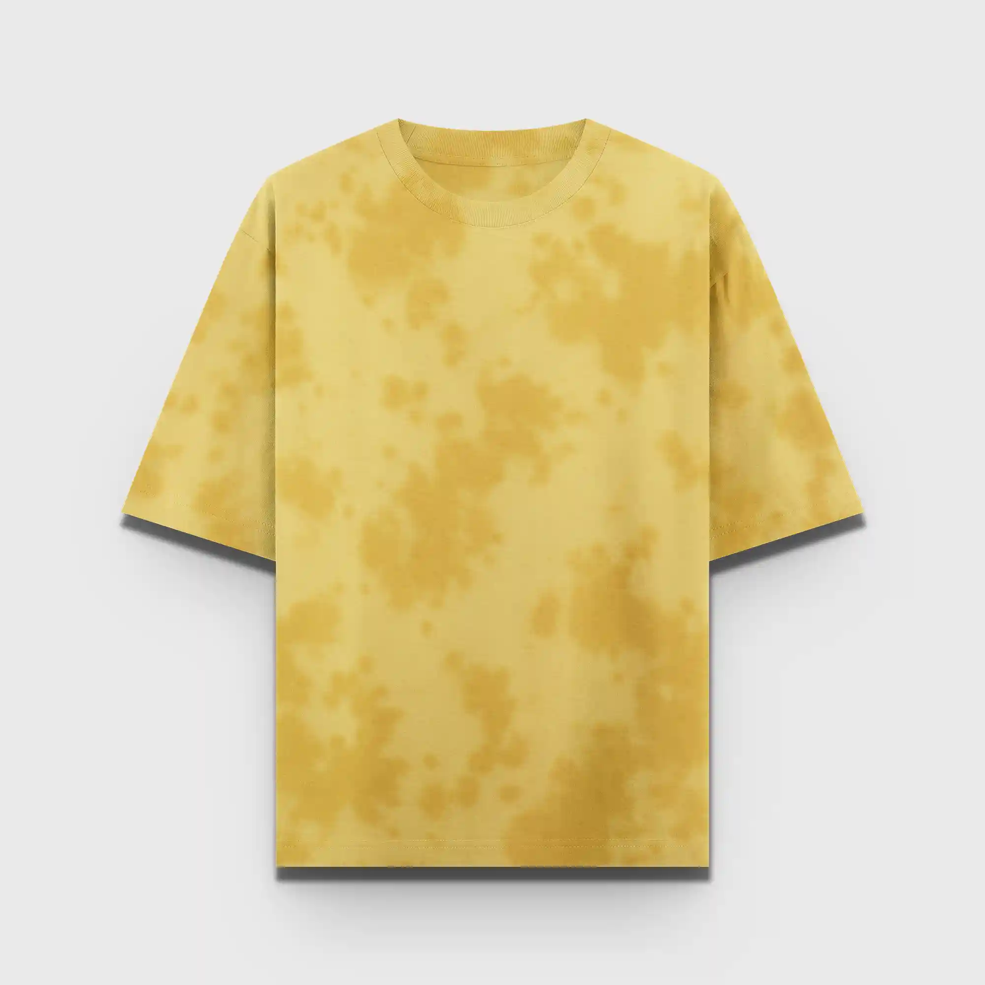 Tie Dye Yellow Oversized Terry Cotton T-shirt