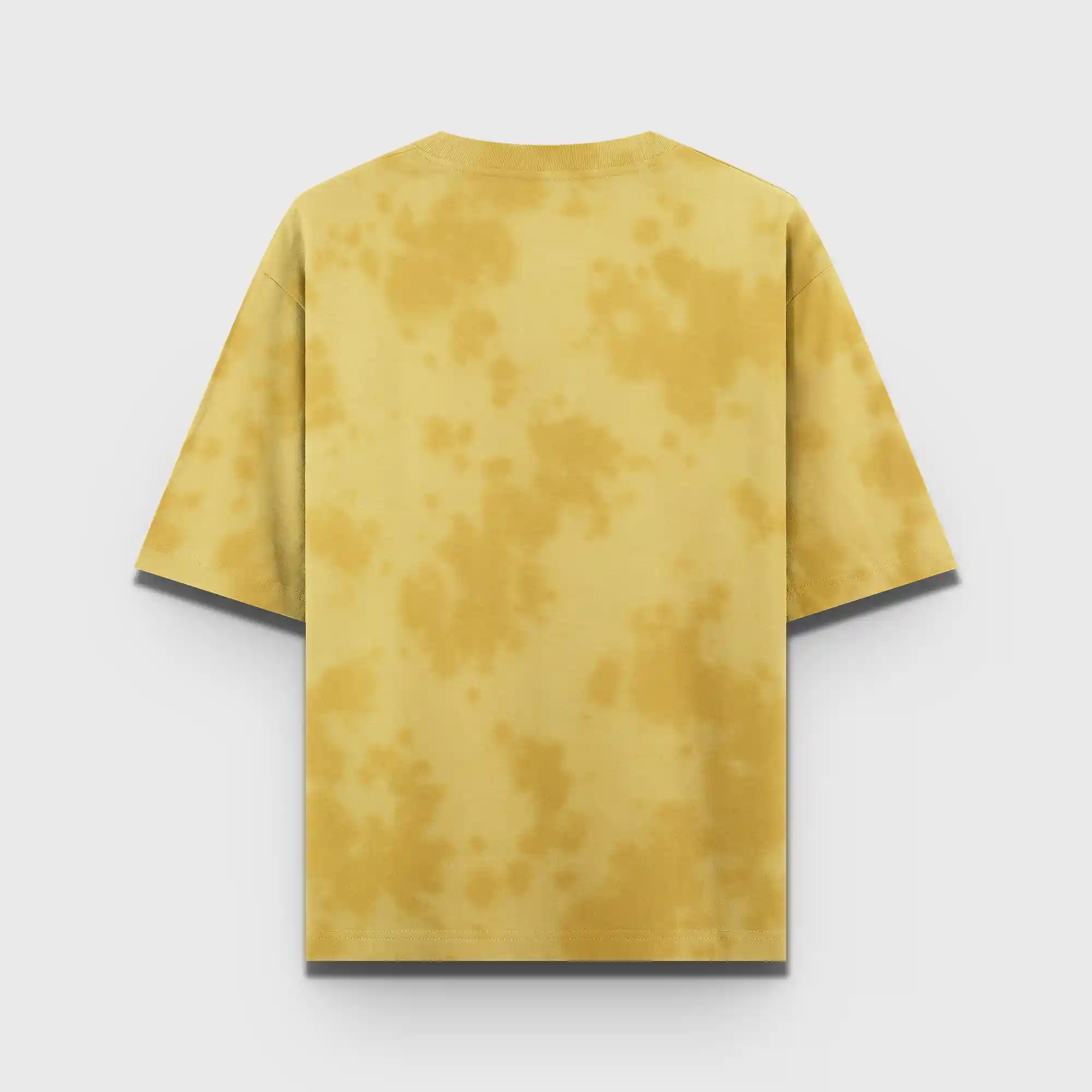 Tie Dye Yellow Oversized Terry Cotton T-shirt - Image 2