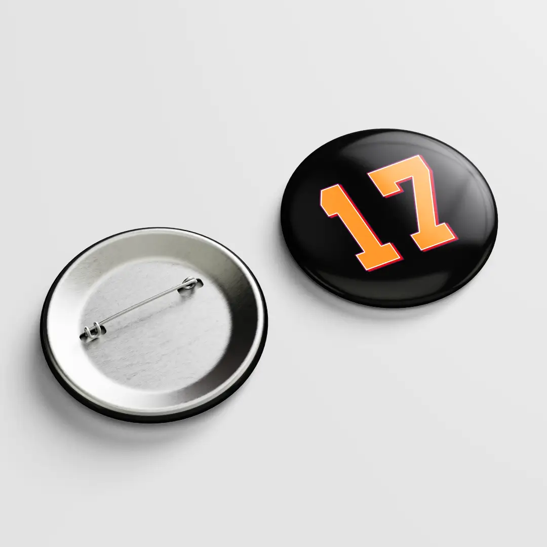 Seventeen Number Pin Button Badge