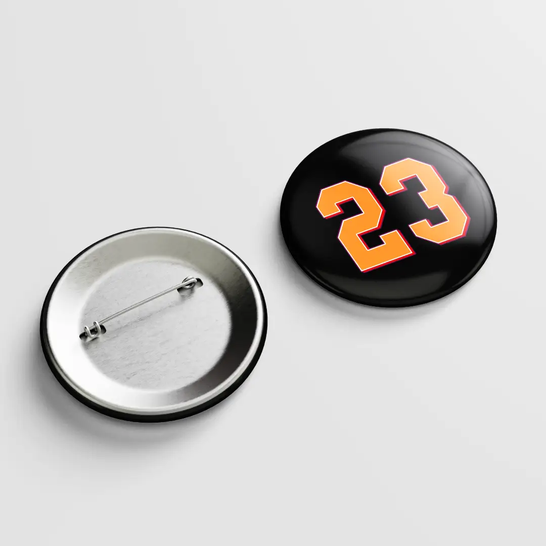 Twenty Three Number Pin Button Badge