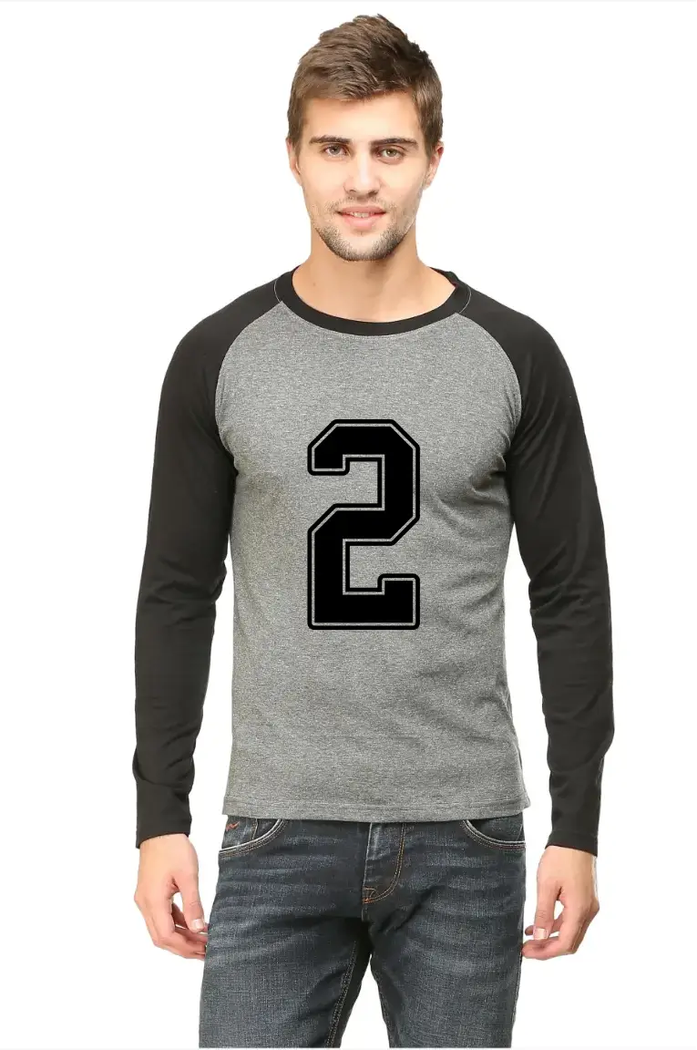 Two Printed Full Sleeve Raglan T-shirt - Image 2