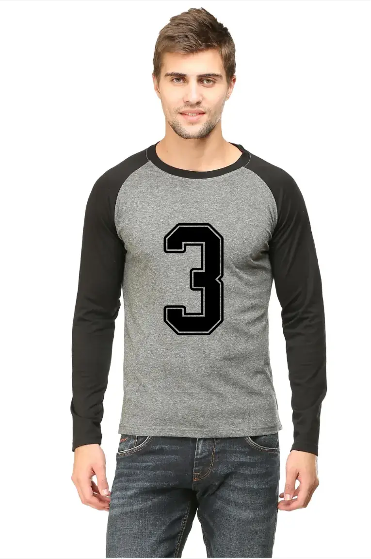 Three Printed Full Sleeve Raglan T-shirt - Image 2