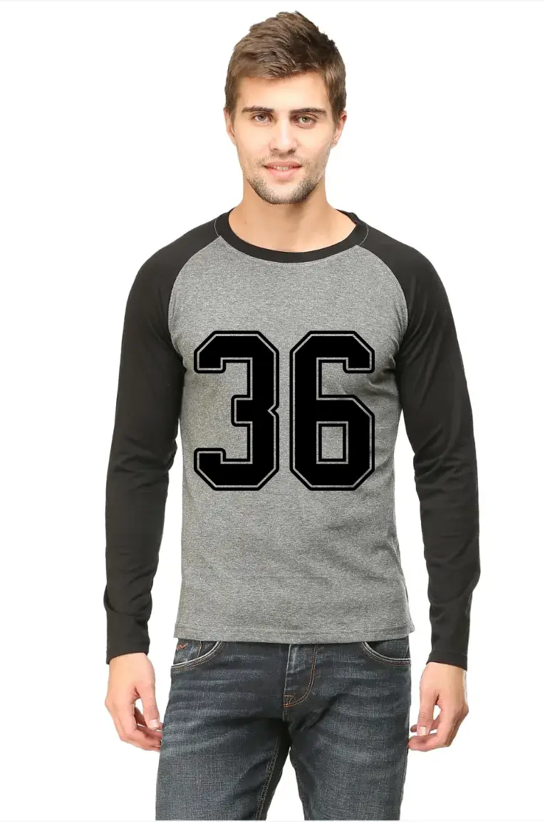 Thirty Six Printed Full Sleeve Raglan T-shirt - Image 2