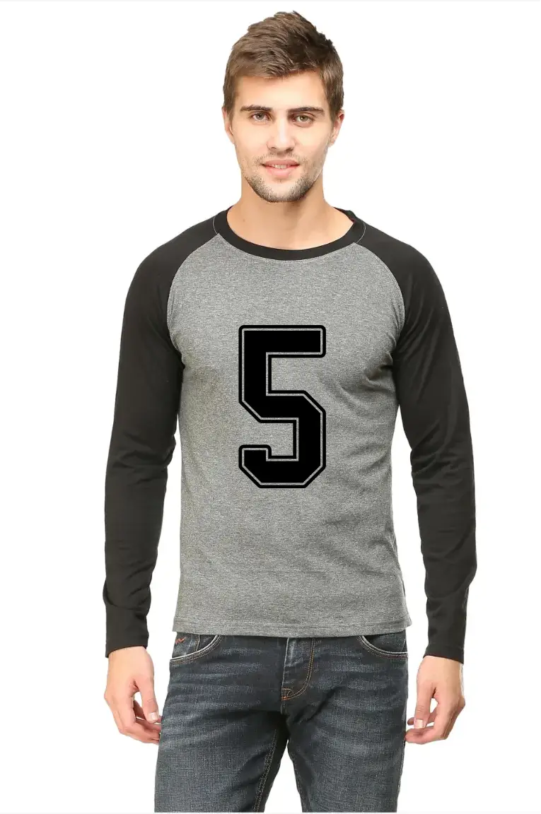 Five Printed Full Sleeve Raglan T-shirt - Image 2