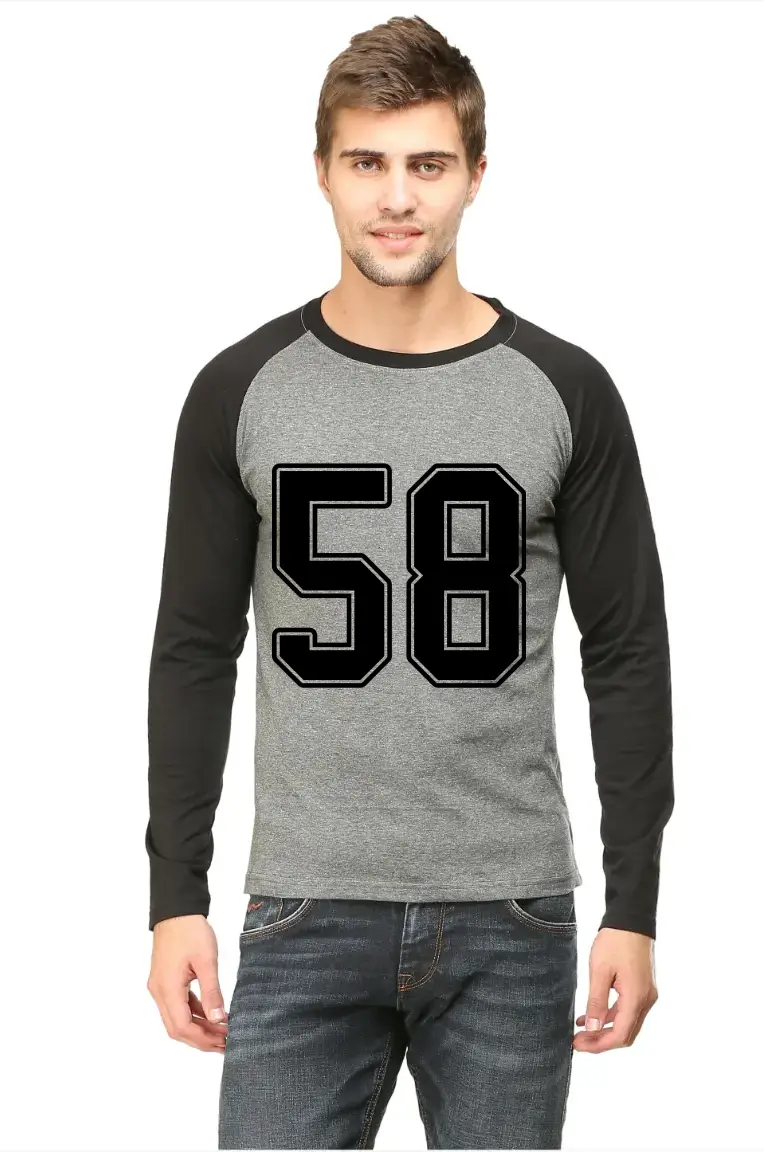 Fifty Eight Printed Full Sleeve Raglan T-shirt - Image 3
