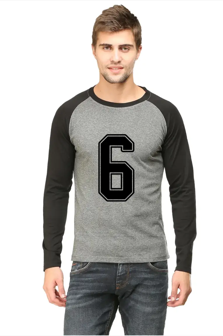 Six Printed Full Sleeve Raglan T-shirt - Image 2